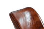 GINER Y COLOMER Chaise en cuir marron et pieds en métal